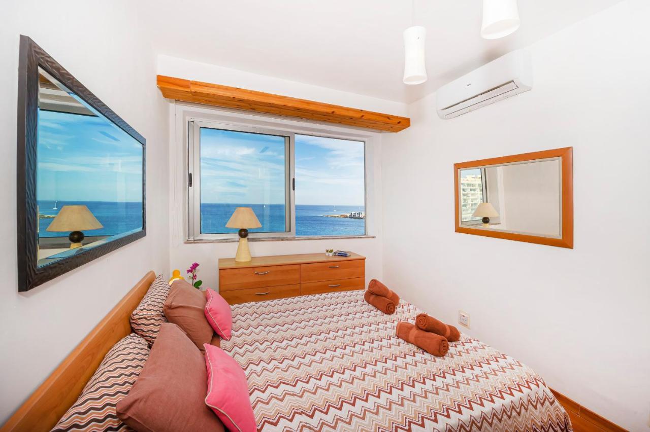 Spinola Bay Top Floor Seafront 3 Bedroom Apartment With Panoramic Sea Views - By Getawaysmalta Saint Julian's Dış mekan fotoğraf